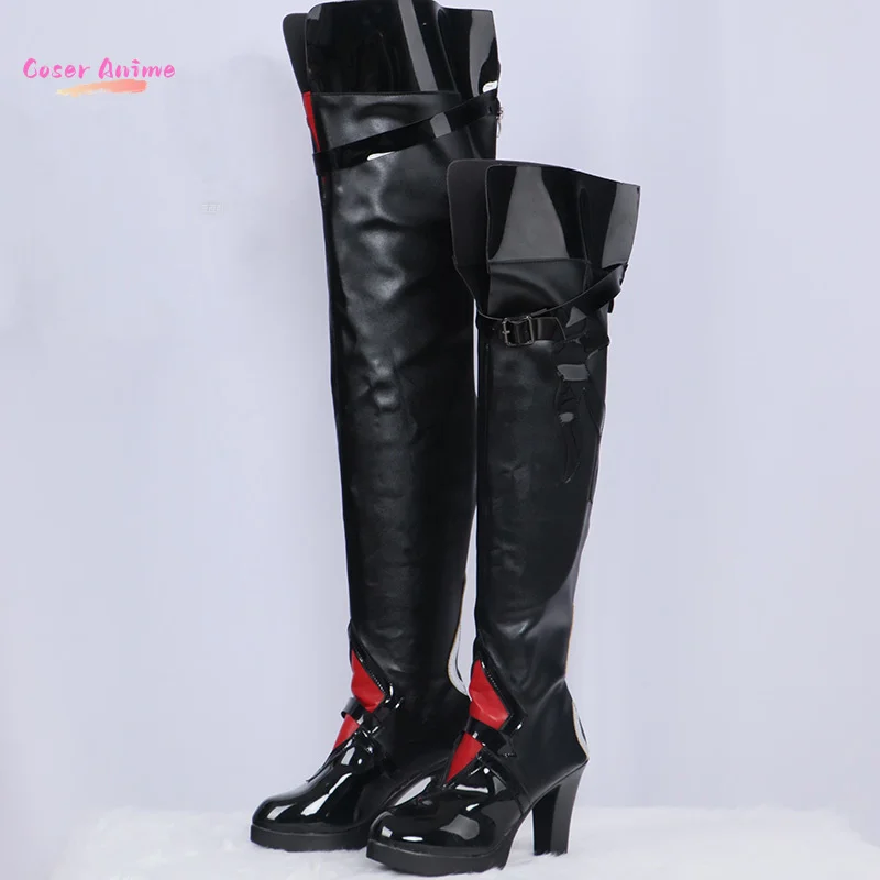 Coser Game Honkai: 스타 레일 Acheron 코스프레 의상 신발 애니메이션 캐릭터 할로윈 카니발 파티 소품