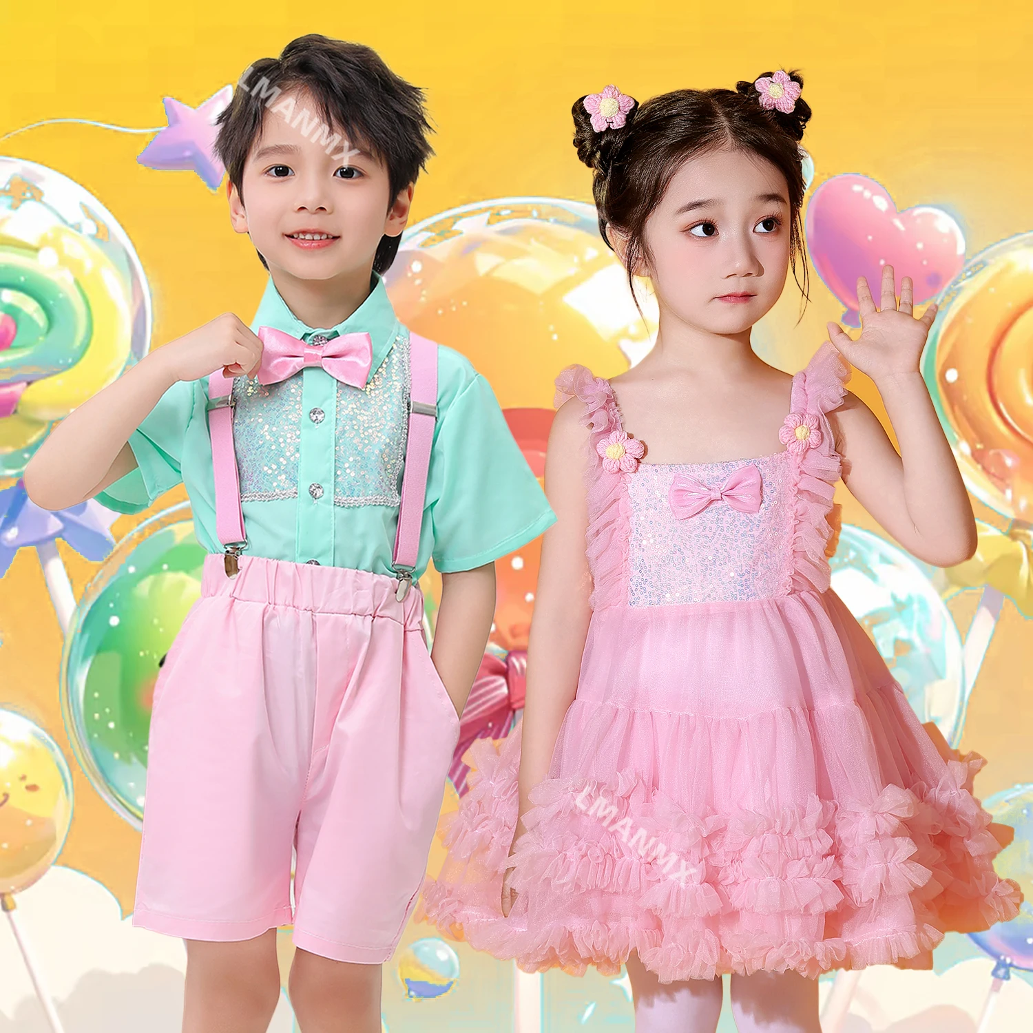 

Children's performance costume, fluffy skirt, girls' shiny gauze skirt, kindergarten cute princess skirt