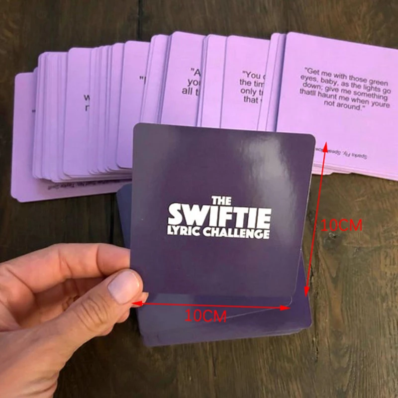 【3CS99】The Ultimate Game Night Delight For All Swftties The Swftie Lyrc Challenge Card Game,Party Supplies Double Sided Cards