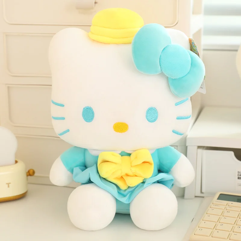 Kawaii Sanrio peluche stile asilo Hello Kitty bambola di pezza carino compleanno Natale regali di Halloween per bambini