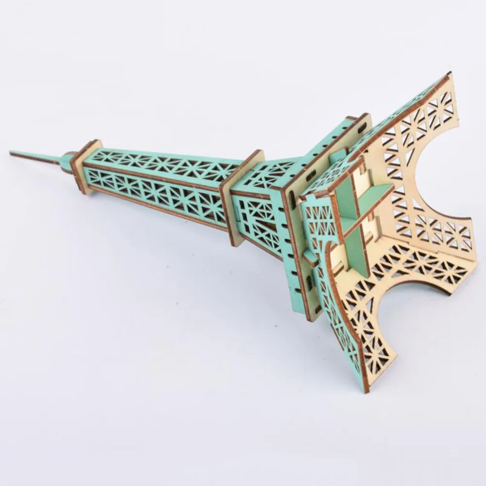 

3D деревянный конструктор-головоломка Эйфелева башня: развивающая экологичная сборная модель для детей