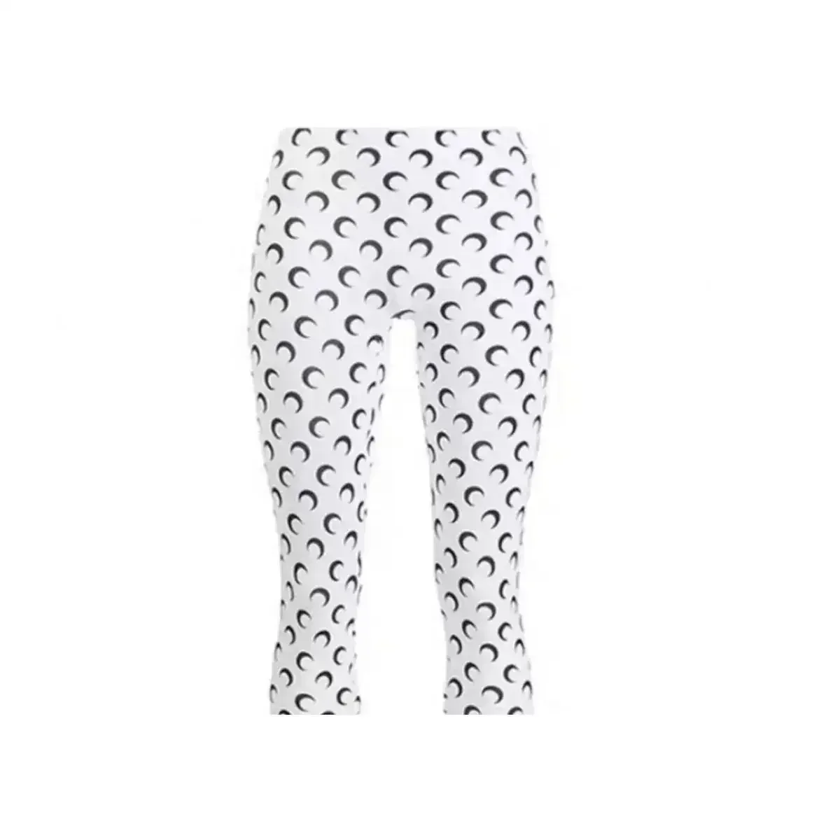 Sexy Slim Fit High Waist Moon Print Leggings Short Pants Spicy Girl Streetwear Versatile Outdoor Workout for Women