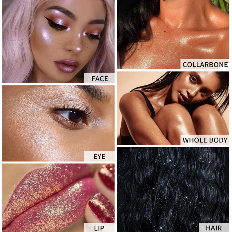 15g Highlighter Pulver Polvo De Hadas Glitter Pulver Schimmer Kontur Pulver für Gesicht Körper Highlight Make-Up