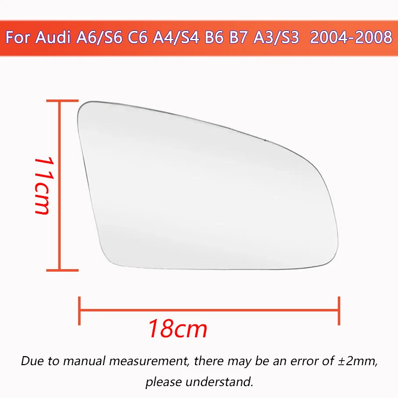 Car Side Rearview Mirror Glass For Audi A3 S3 A4 B6 B7  A6 C6 2004 2005 2006 2007 2008/OEM: 8E0857535E - 8E0857536E/Wing Mirror