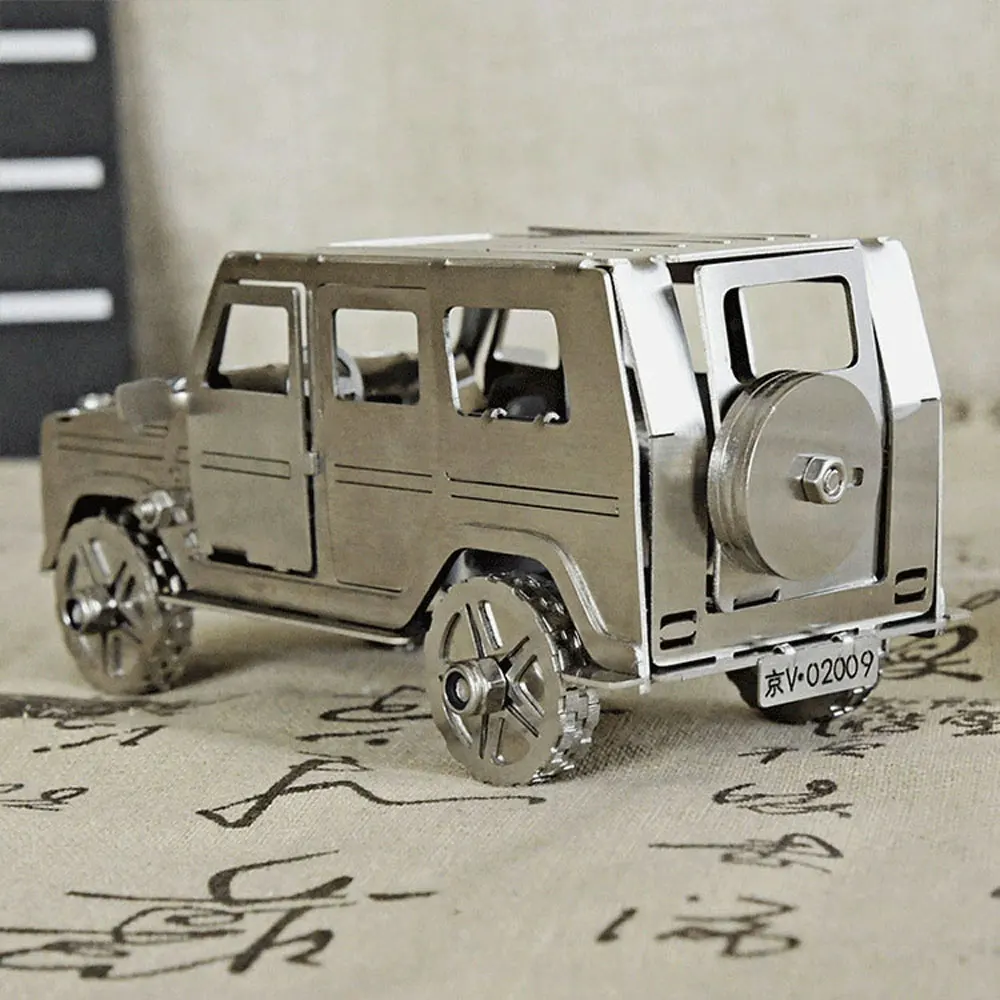 

Creative 3D Metal Puzzle Model DIY Laser Cut Puzzle Stainless Steel Jeep Model, Alloy Off-road Vehicle model