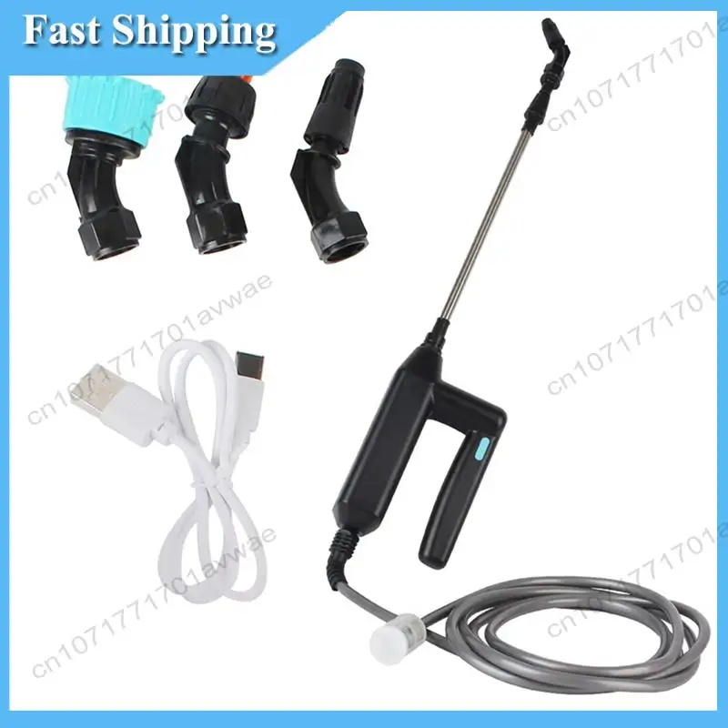 أفضل عصا رذاذ اختيار تعمل بالبطارية مع ماكينة رش كهربائية بخرطوم قابل لإعادة الشحن 7.4 فولت 3 متر، 3 فوهات رذاذ وتلسكوبية