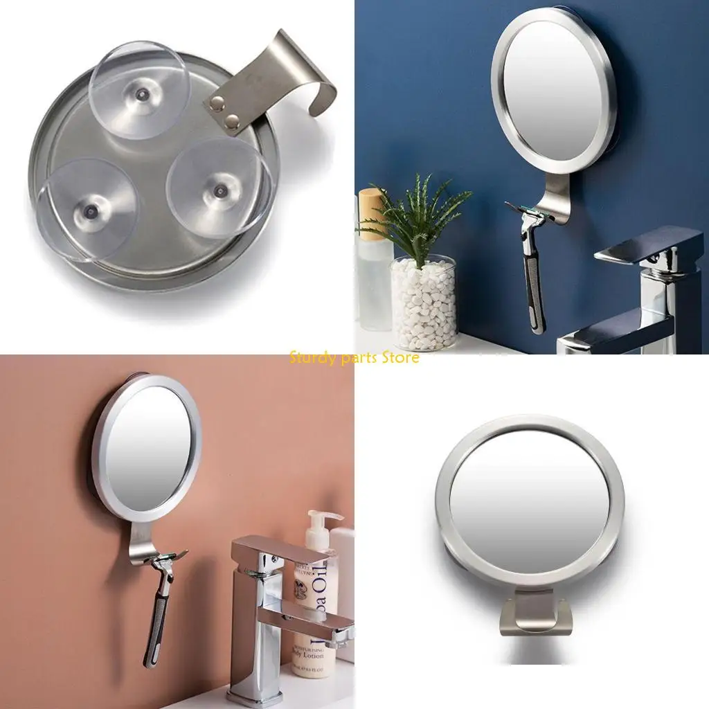 

97QC Stainless Steel Anti Fog Shower Mirror Shaving Makeup Mirrors Bathroom Supplies
