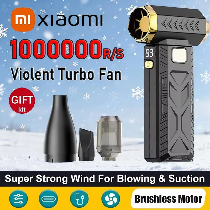 

Xiaomi 1000000RPM Turbo Jet Blower 2in1 Super Powerful Air Blower Vacuum Dust Cleaner USB Rechargeable 55m/s Violent Blower