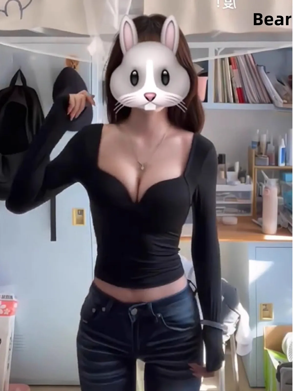 

plus Size Women's Fashionable American Retro Hot Girl Pure Desire Style T-Shirt Slim Fit Inner Wear Top for Autumn