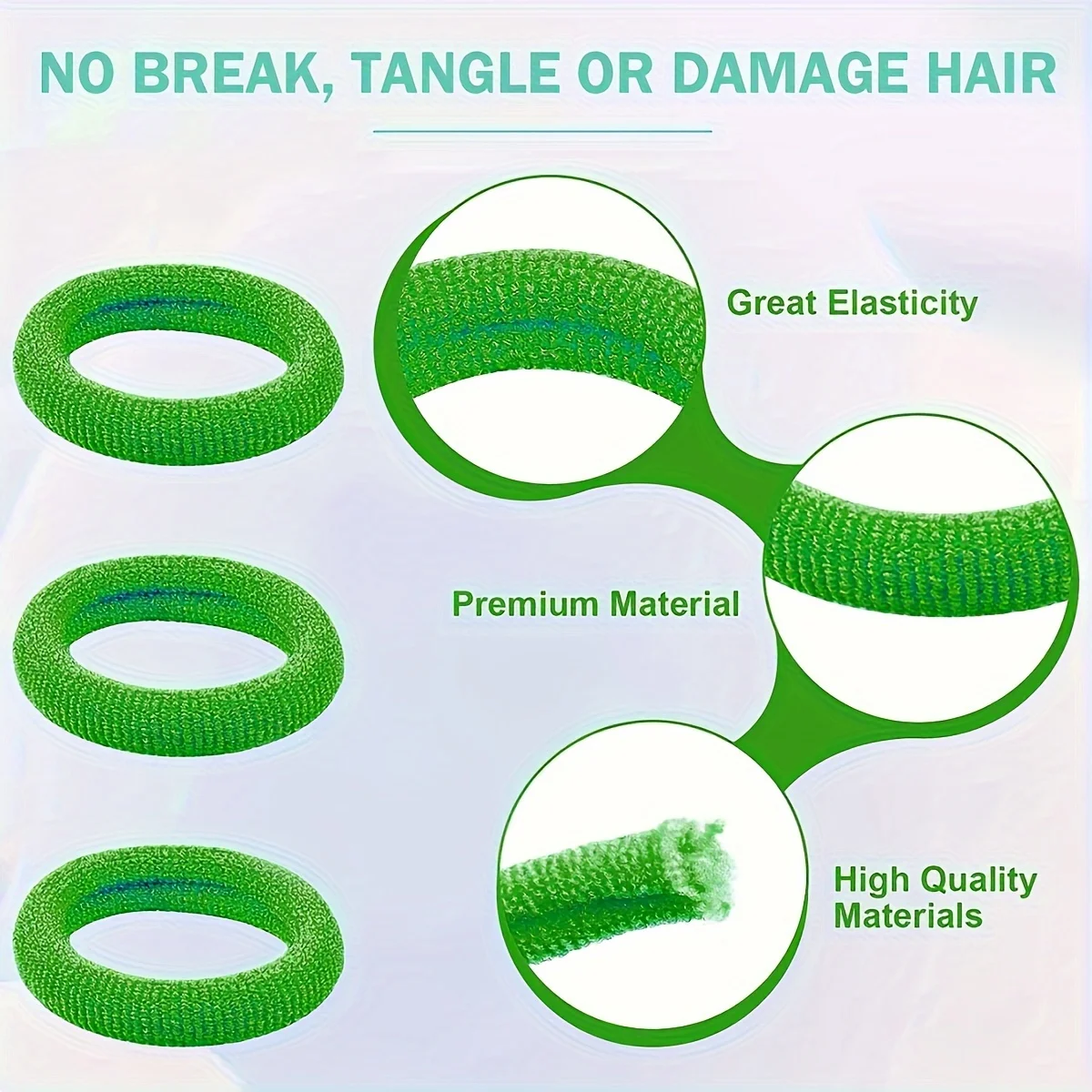 

100pcs Soft High-Elasticity Solid Color Hair Tie,Versatile Girly Hair Ties,Headbands,Hair Clips Combo,Non-Damaging Hair Elastics