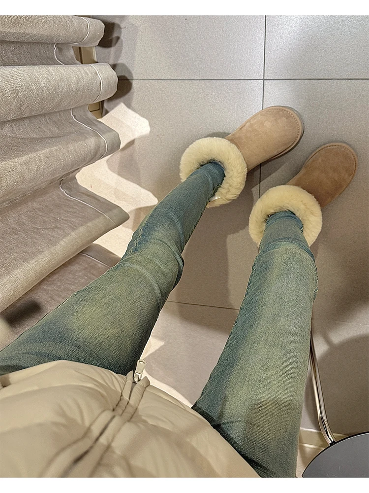 

Джинсы Slim Fit с высокой талией, женские осенне-зимние эластичные облегающие брюки-карандаш, сексуальные выцветшие брюки Wa Pure C...