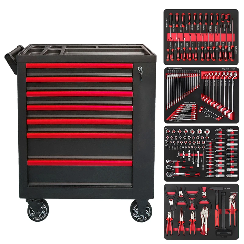 156 Pcs Professional CR-V Material EVA Foam Hand Tool Set Tray With Any Combinations For Auto Repair