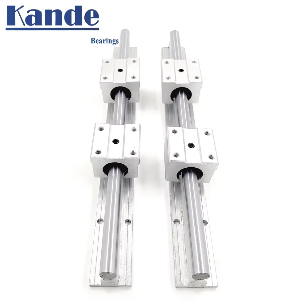 Kande 2set Linear Rail 20mm SBR20 300 350 400 450 500 550 600 700 800 900 1000mm 2pc Linear Guide SBR20+4pc SBR20UU Blocks