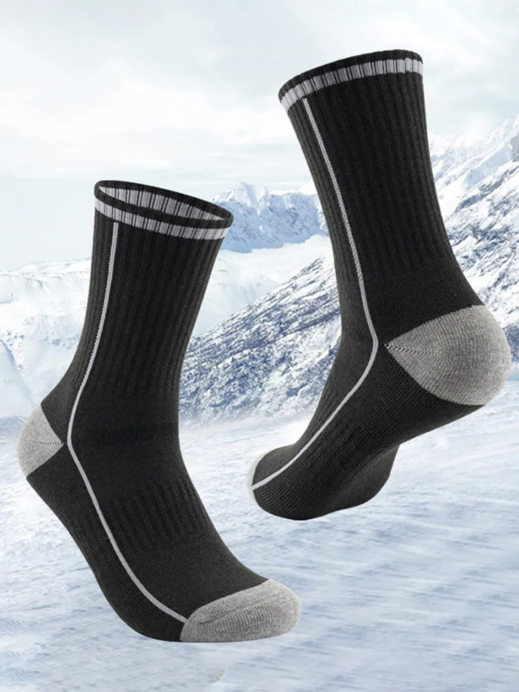 Calcetines de esquí de lana Calcetines térmicos de invierno Calcetines de senderismo Calcetines gruesos Calcetines cálidos para hombres Mujeres Esquí Snowboard