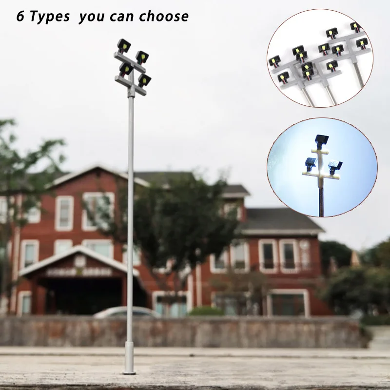 Miniature Lamp Set 3V Led Street Light Model For Ho Train Railway Sand Table Building Illumination Scene Diorama Kit