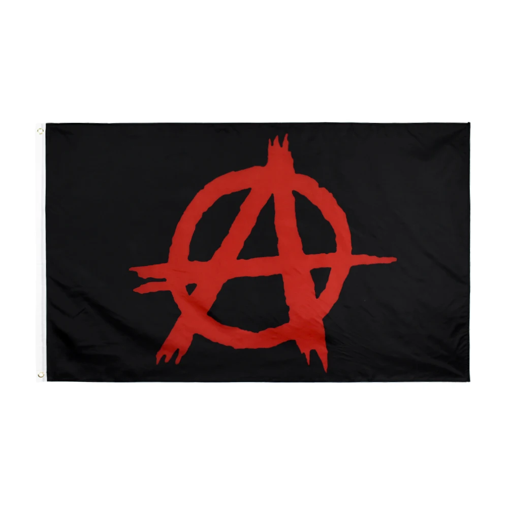 2×3FT Anarchy Flag Polyester Printed Banner Tapestry For Decor
