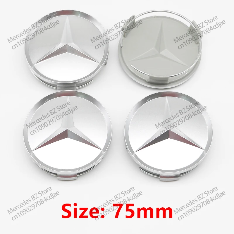 4PCS 75mm 60mm Car Wheel Center Hub Caps Cover for Mercedes Benz B/C/E/S Class A Class C200L GLC GLK CLA Accessories