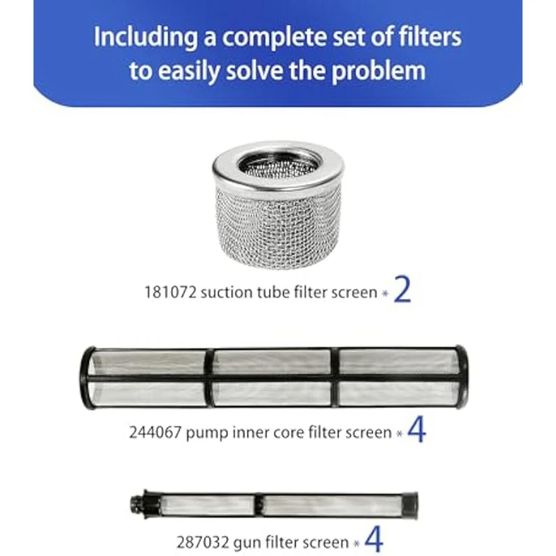 181072 244067 287032   Conjunto de tela de filtro de spray mal ventilado, tubo de sucção, tela de filtro, bomba de pulverização, núcleo interno, durável
