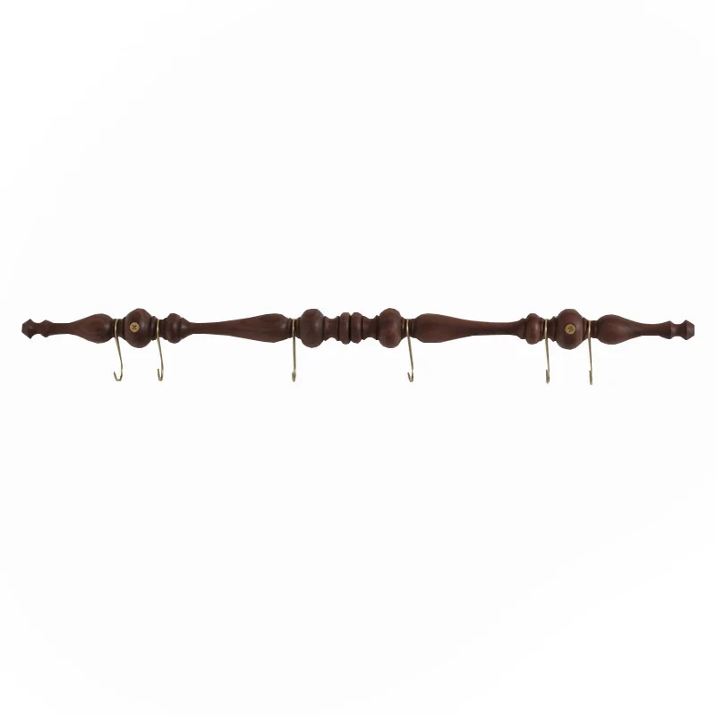 

Yjq French retro solid wood hanging rod living room bedroom entrance kitchen storage hook