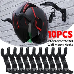 10-1PCS Motorcycle Helmet Hook Racks Multipurpose Hook Hanger Home Luggage Jacket Holders Kitchen Cabinet Shelf Wall Mount Hooks