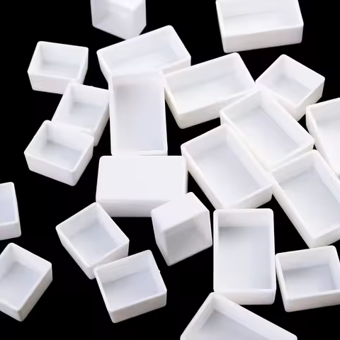 6/12/24/36/48pcs Empty Full/Half Pan White Half Pans Paint Plastic Watercolor Paint Grid Half Pans Artists Palette Art Supplies