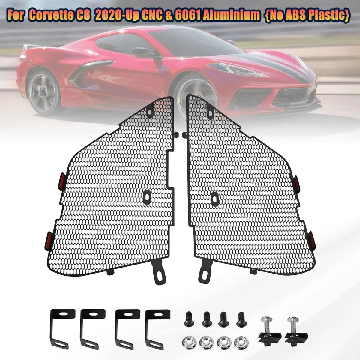 

Передняя решетка радиатора, впускная решетка, защитный аксессуар для интерьера для Chevrolet C8 Corvette 2020 2021 2022 2023