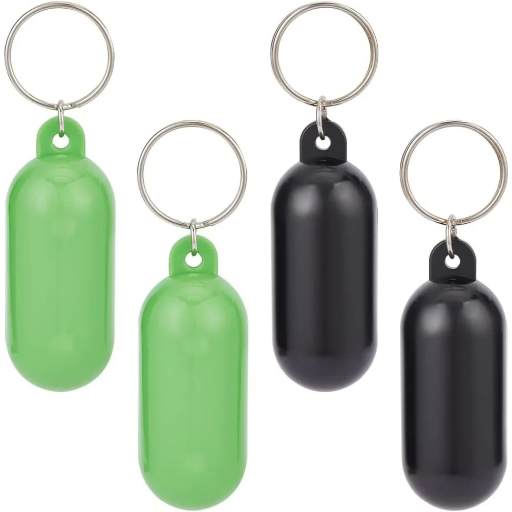 

4 шт., 2 цвета, пластиковый плавающий брелок длиной 3,5 дюйма, плавающий брелок для ключей в форме таблетки, плавающий держатель для ключей для катания на лодках