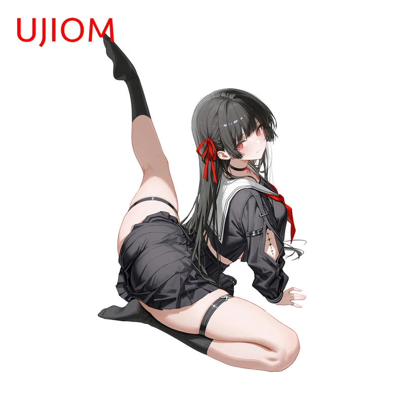 UJIOM Chisa Wuthering Waves Dancing Girl Wall Sticker Creative Amusing Decal Sunscreen Picture Kitchen Cupboard Decoration