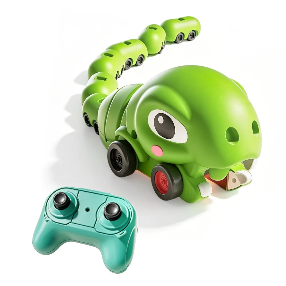 Kids Remote Control Snake Car Flexible Splicing Body Obstacle Climbing RC Vehicle Outdoor Interactive Play Toy