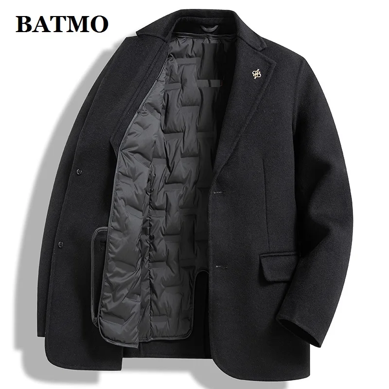 

BATMO 2022 new arrival Winter high quality 90% white duck down jackets men,male thick warm parka, Overcoat 88081