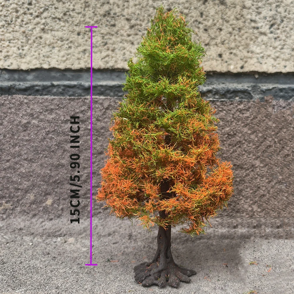 Künstliche Miniatur-Drahtbäume, 12/15 cm, Simulationspflanzen für Eisenbahnzug-Layout/Landschaft/Wargaming/DIY-Modellbau/Diorama