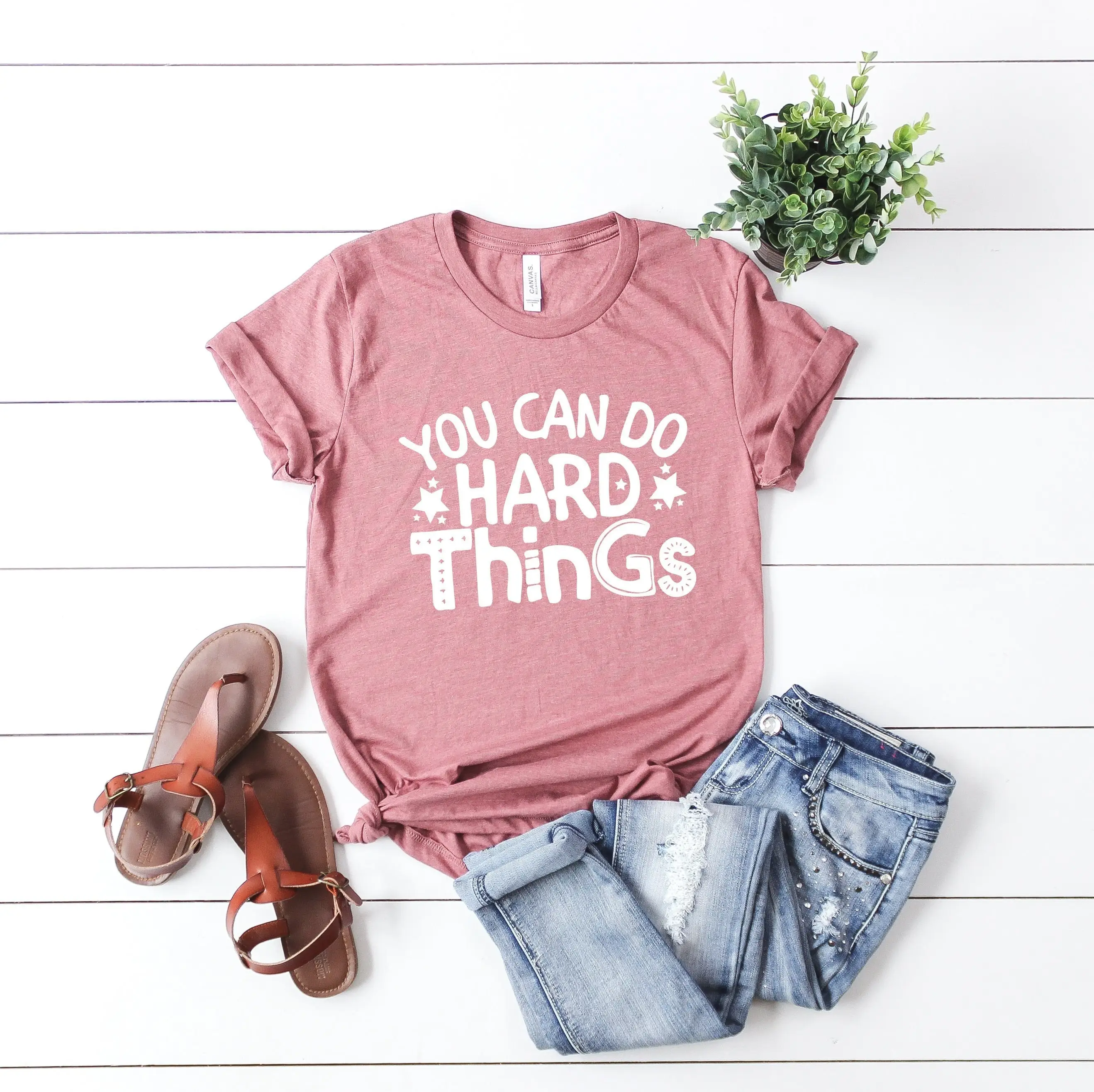 You Can Do Hard Things T shirt Teacher For Social Worker Motivational Counselor Inspirational