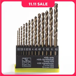 Cobalt Drill Bits for Metal and Steel - 13 Piece Set 1/16