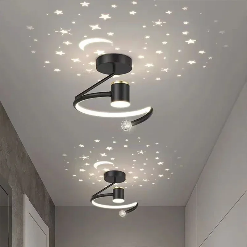 Plafonnier LED en Forme d'Étoile au Design Moderne, Luminaire Décoratif d'Nik, Idéal pour une Chambre à Coucher, un Couloir, une Véranda, des Escaliers ou un délégations