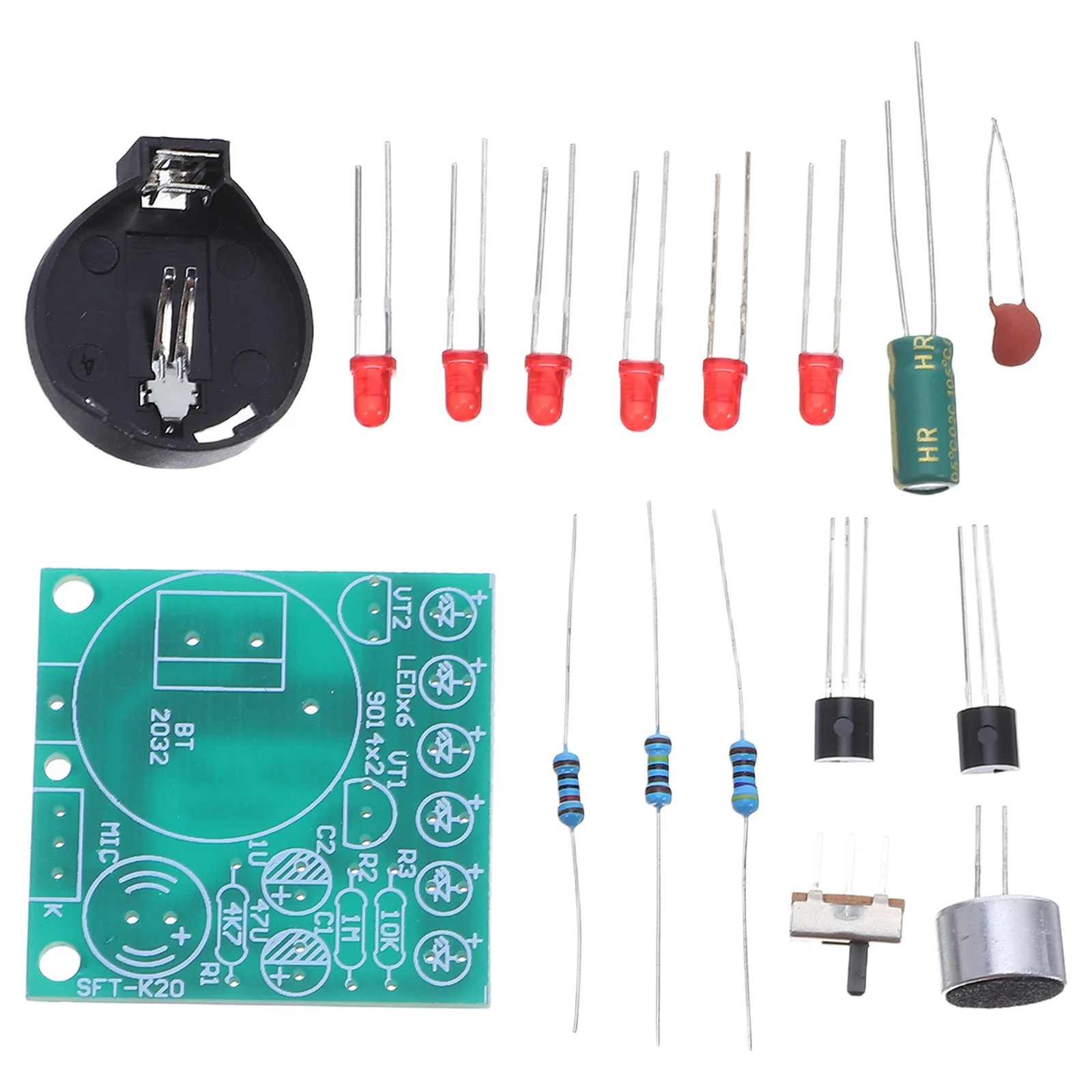 

Voice-Controlled LED Metronome Kit DIY Soldering Practice for Adults Electronic Projects Sound Responsive Lights Home Decor