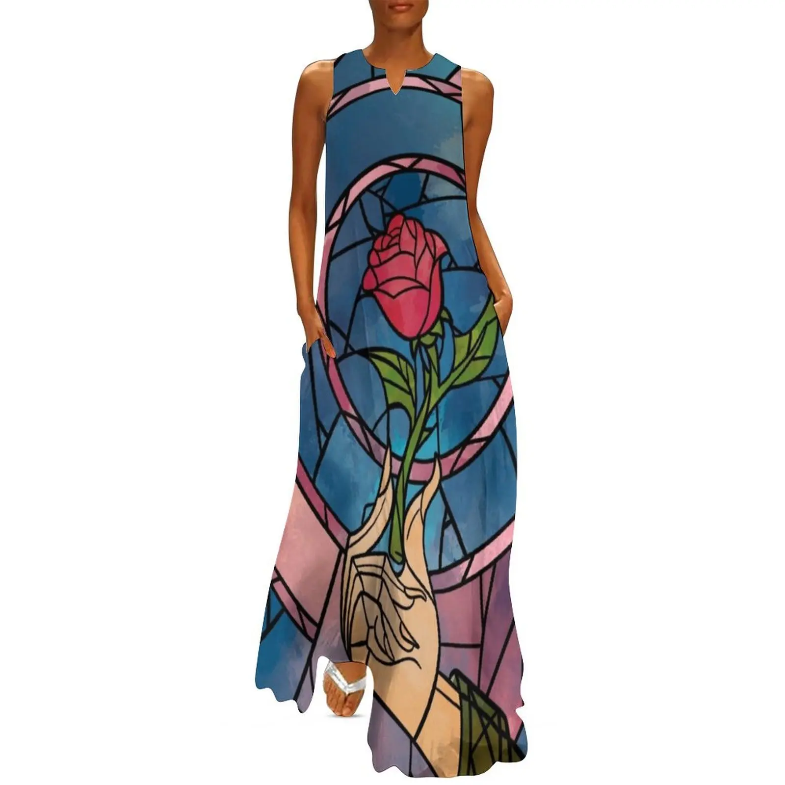 Stained Glass Enchanted Rose Long Dress prom dress 2025 evening dresses ladies