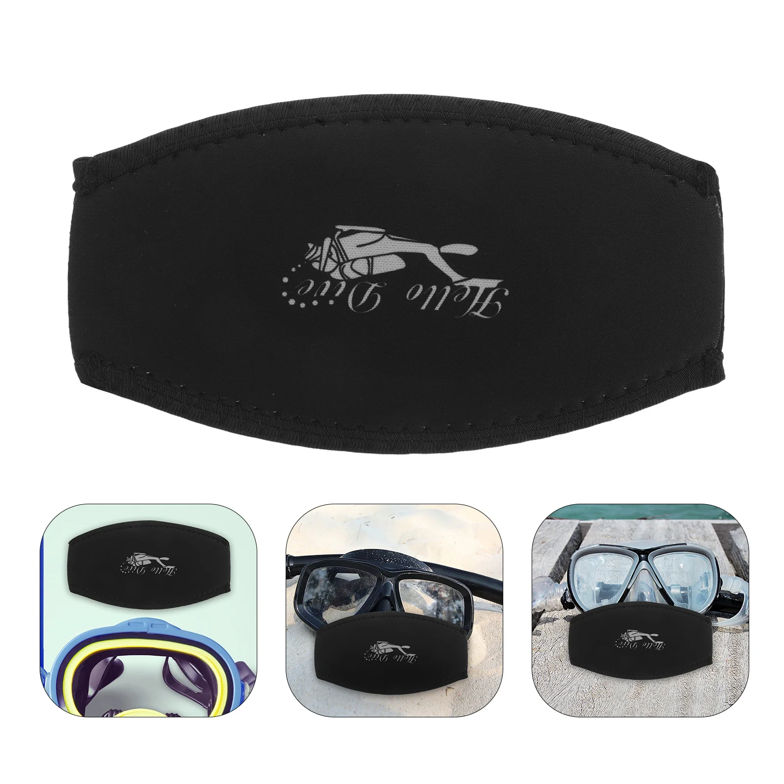 

1pc Strap Cover For Snorkeling Diving Scuba Swimming Goggles Face Mask Hair Protector Sbr Material Easy Installation Comfort