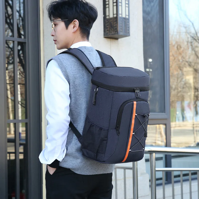 Insulated Cooler Backpack Thickened Thermal Leak‑proof Cooler Rucksack Fresh Keeping Picnic Bag For Camping Outdoor Travel Food