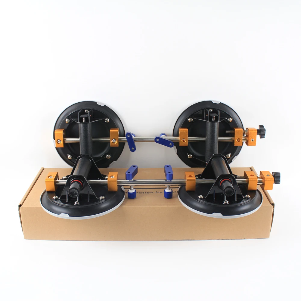 Granite Marble Stone Seam Setter Manual Ratchet Vacuum Suction Cup Countertop Slab Joining Leveling Tool 8 Inch 200mm Dual Cups