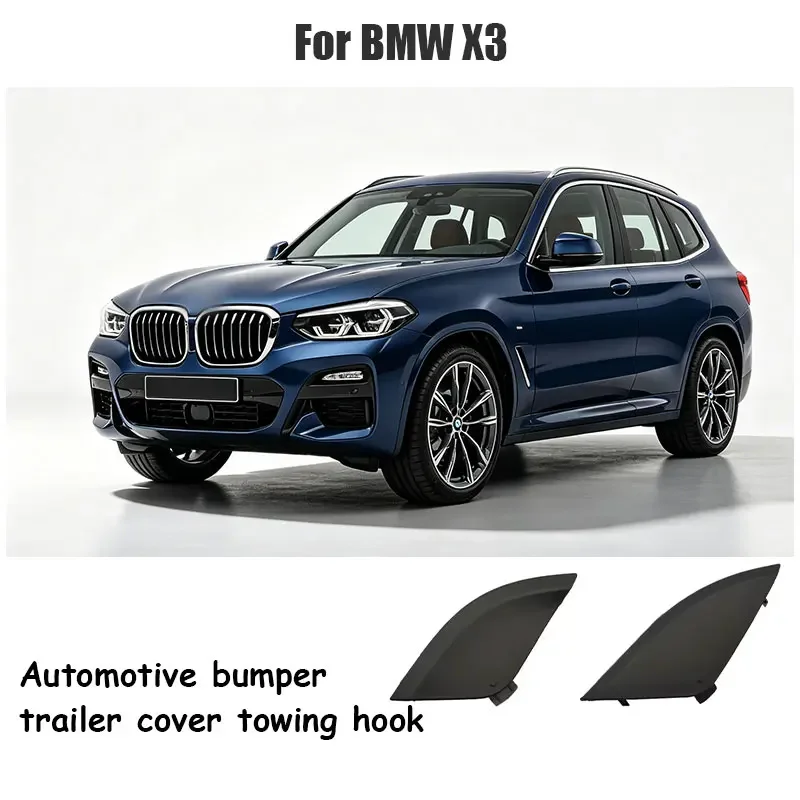 For BMW X3 F25 2011-2017 Car Front Bumper Tow Hook Cover Cap Black Accessory Replacement