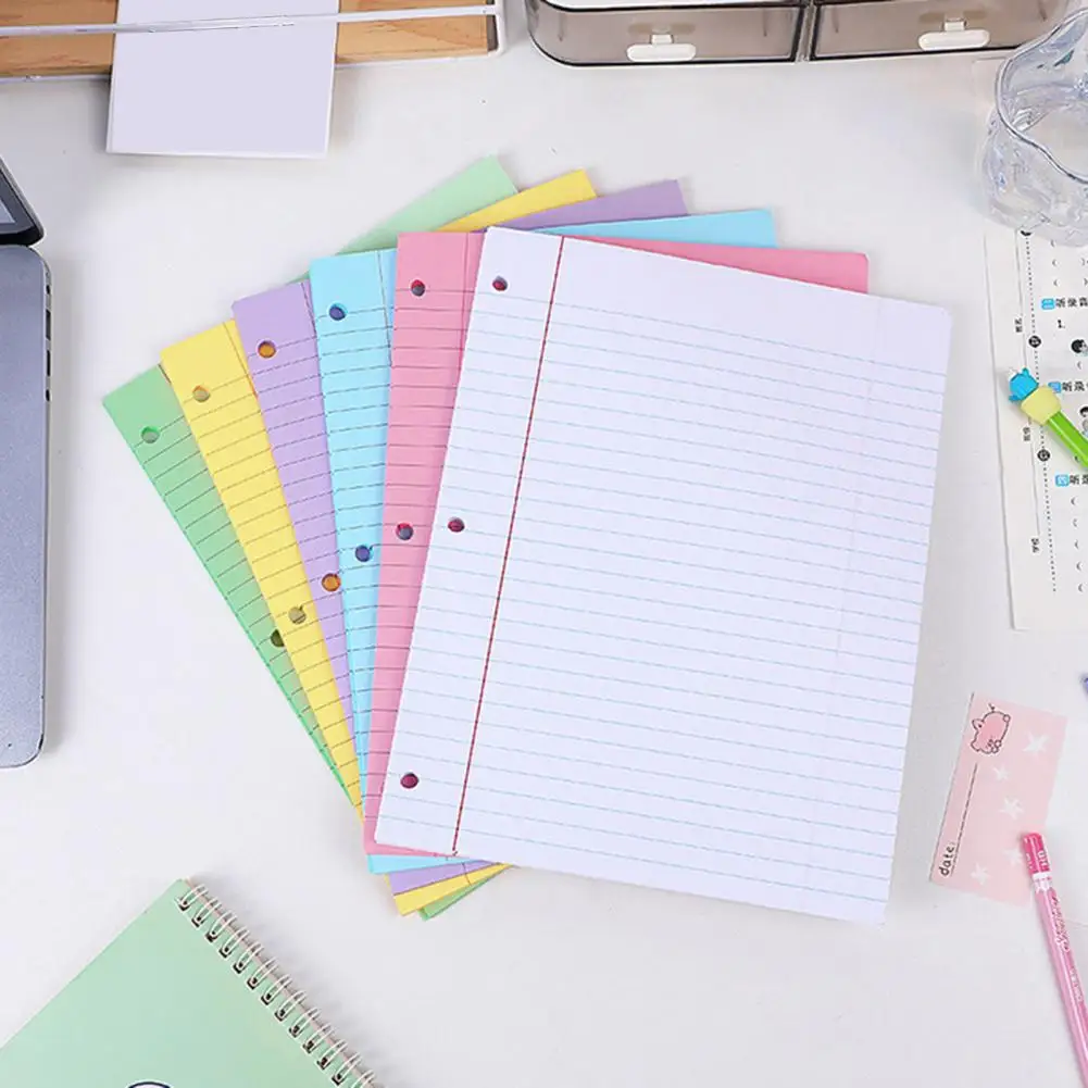 Folha solta papel 200 folhas faculdade grade caderno papel faculdade governado folha solta conjunto de papel 200 folhas 8 ''x para 3 para estudantes