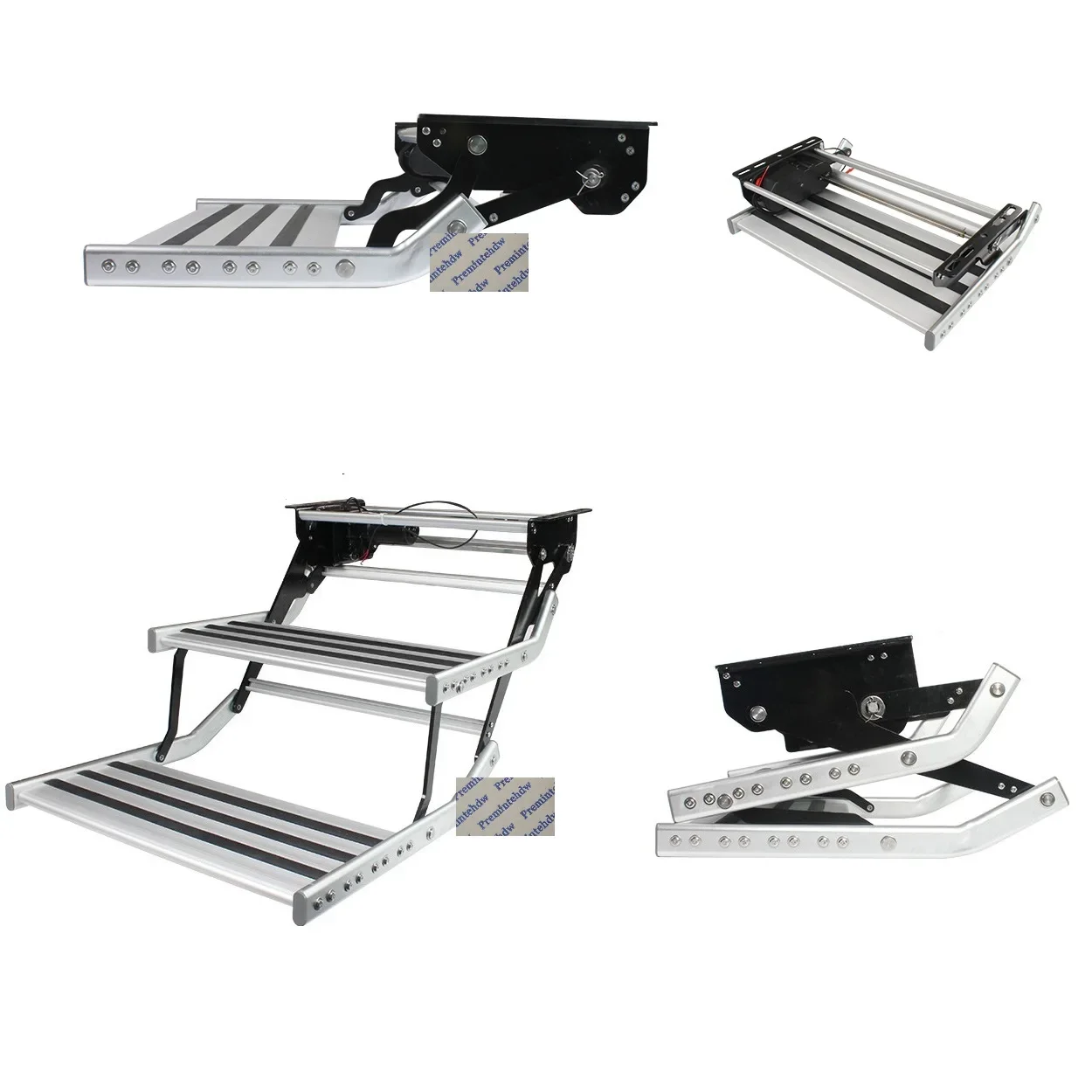 

150Kg Aluminum Single Double Retractable Tread Auto Manual Step RV Camper Under Mount