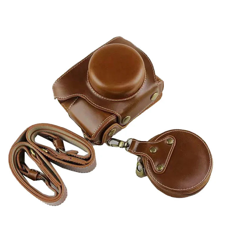 Pu Leather case Camera bag For Olympus PEN EPL9 E-PL9 E-PL10 14-42EZmm 12-32 Camera protective cover shell With strap Mini Pouch