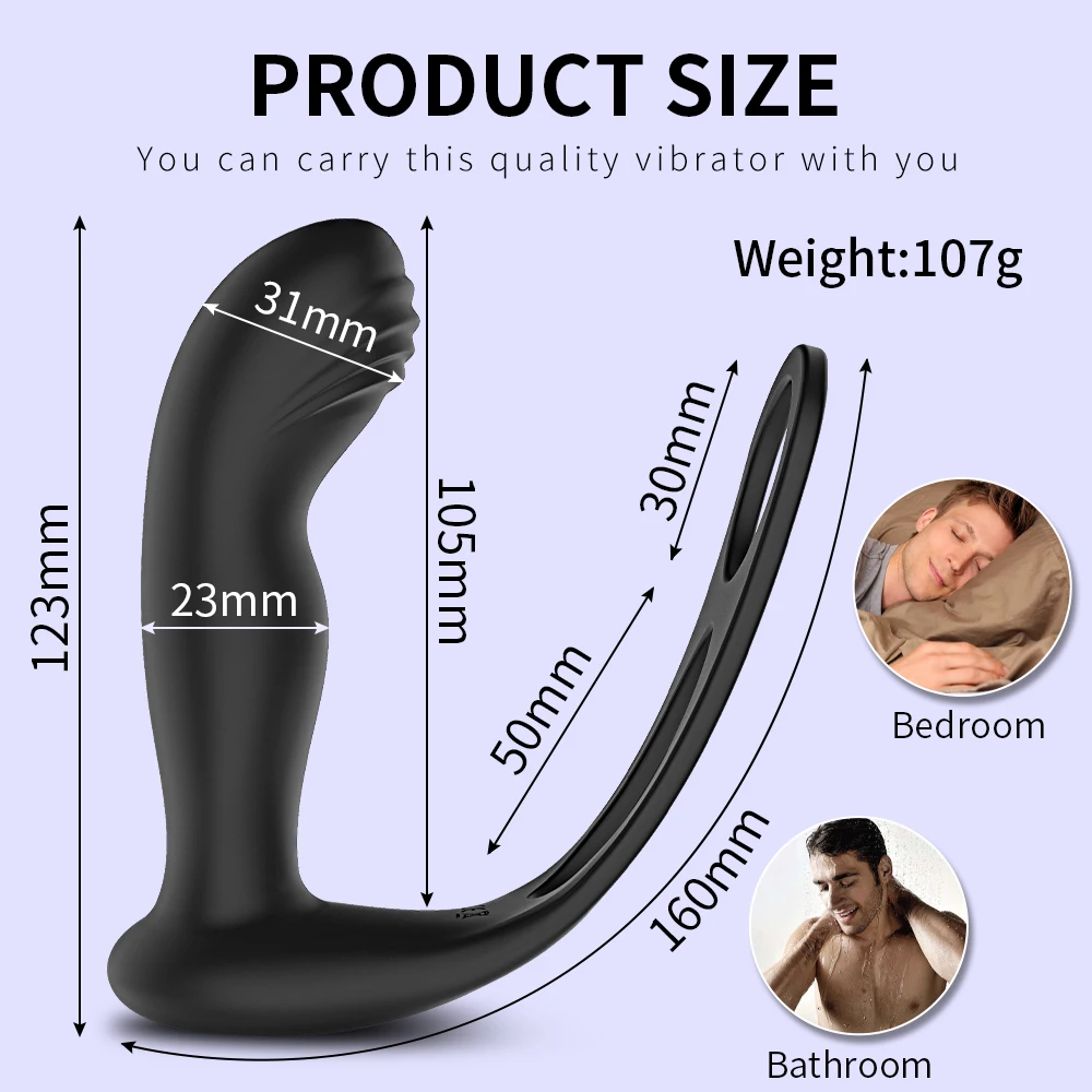 Cock Ring Sex Toys 3 In 1 Men Wireless Prostate Penis Rings Vibrating Massager Testicular Anal Stimulation Vibrator Adult Goods