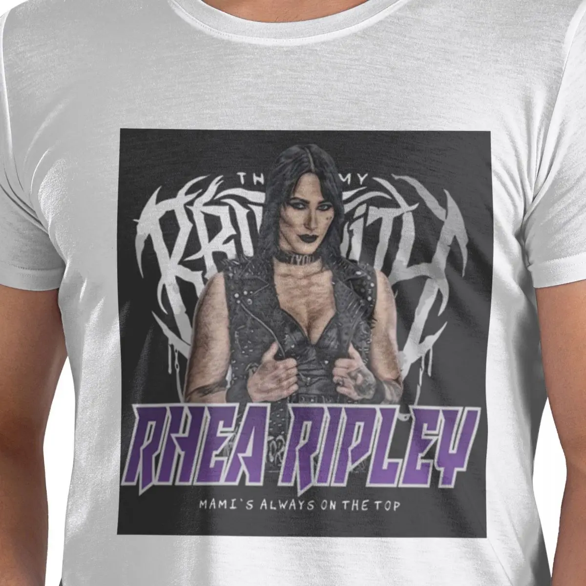 

Rhea Ripley Mami's On Top 100% Cotton T-Shirt Men's Funny T Shirts Men Crew Neck Short Sleeve S-6XL
