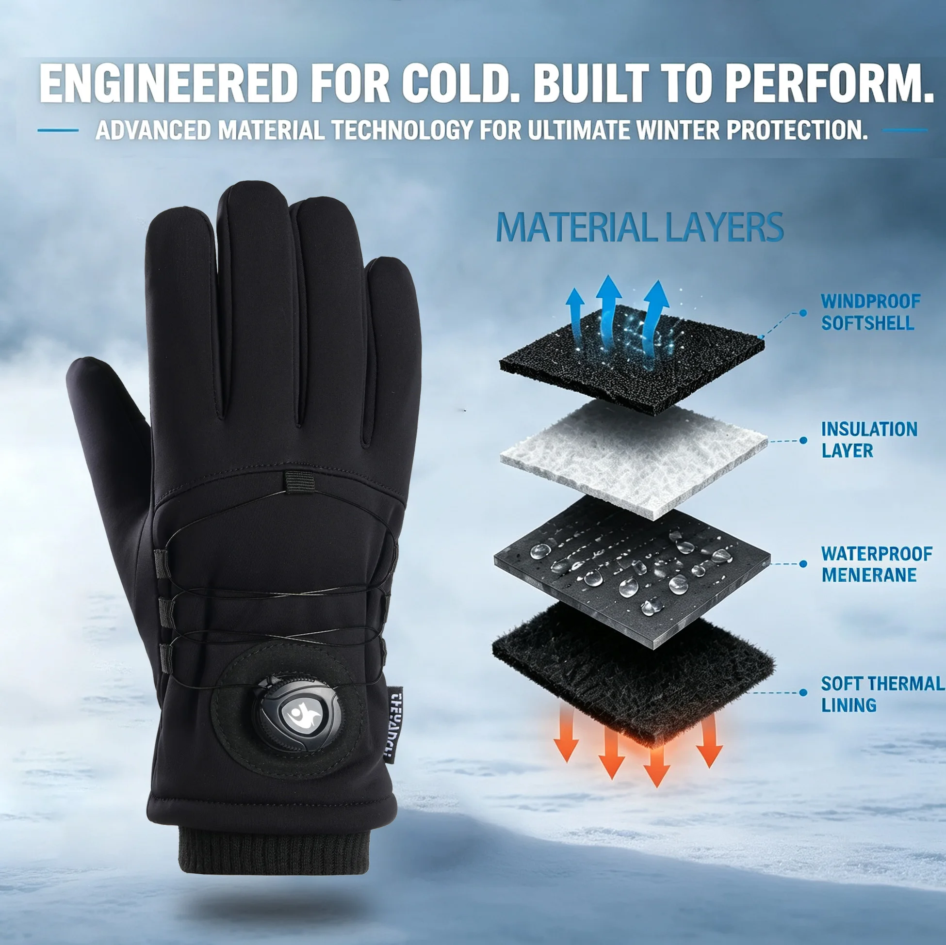 SSUNTAK Men Winter Adjustable  - огляд і ціна Touch Screen Gloves