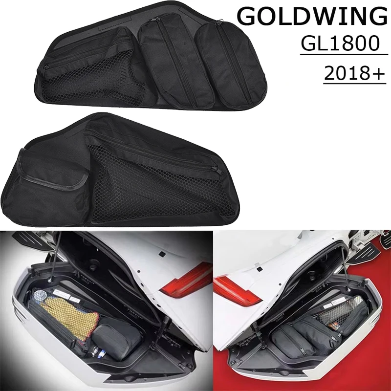 

Для HONDA Goldwing Tour DCT подушка безопасности 1800 F6B GL1800 2018 2019 2020 2021, прочная седельная сумка из ткани Оксфорд, органайзер с крышкой