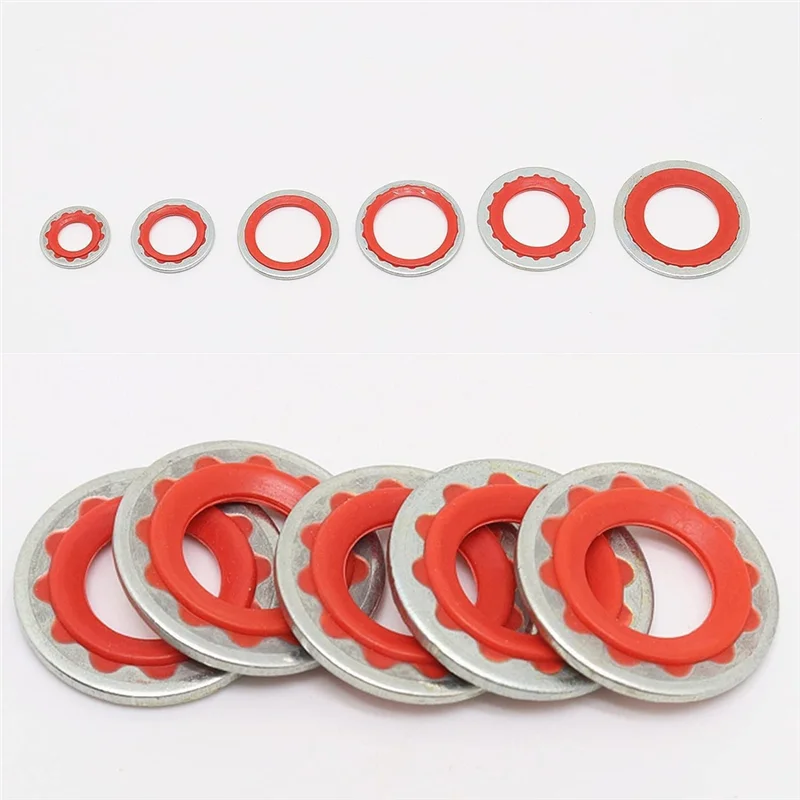 

AU34-60Pcs A/C Gasket Assortment,AC Compressor Seals Automotive Air Conditioning Compressor Port Seal Washer Kit