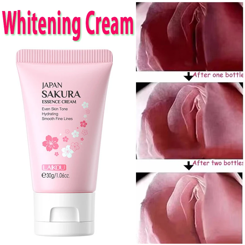 ﻿ Sakura Whitening Cream Private Parts Underarm Bleaching Serum Whiten Butt Knee Brighten Inner Thigh Intimate Parts Dark Remove