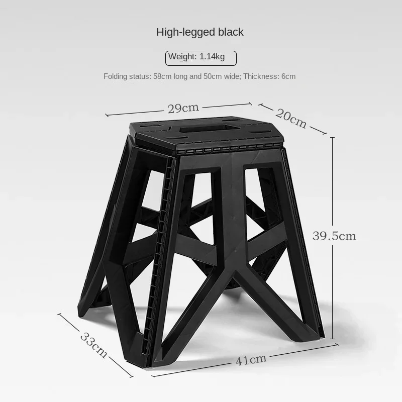 

Multifunctional Outdoor Foldable Camping Stool Portable Plastic Fishing Bench Chair For Hiking Garden Beach